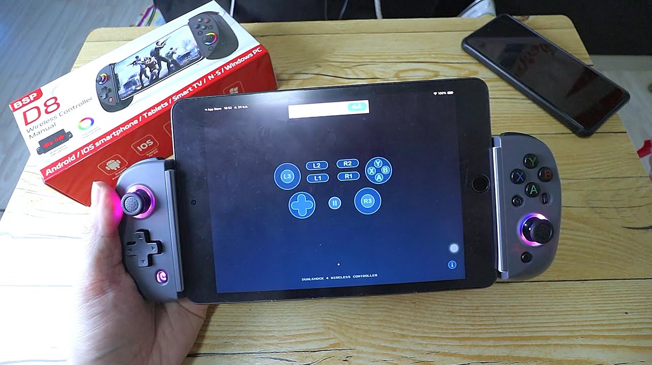 จอย BSP-D8  ใส่ iPad ได้ รองรับ iOS Android Switch PS4 PC จอยครอบจักรวาล