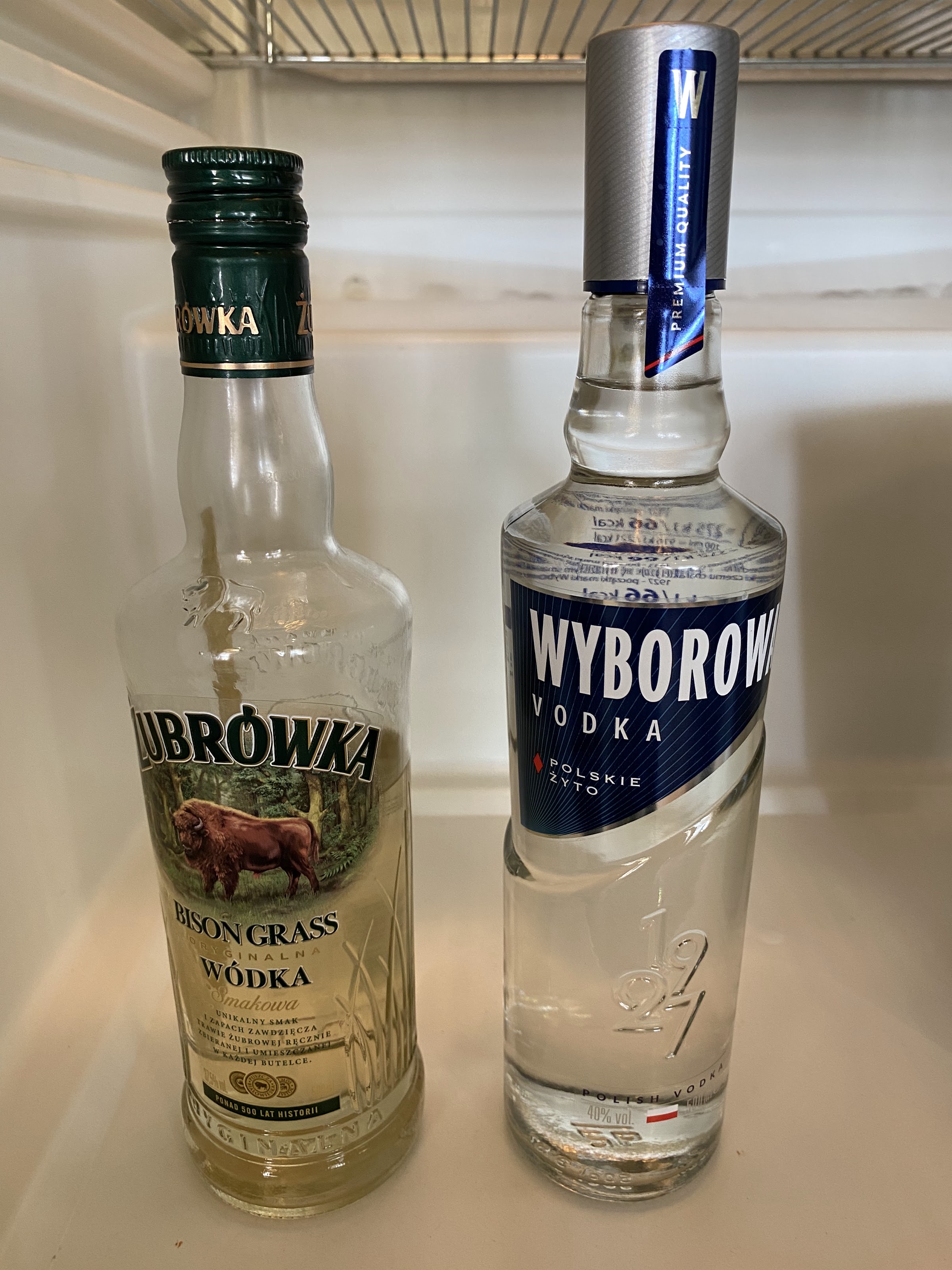 Polish vodka at the Warsaw airport lounge