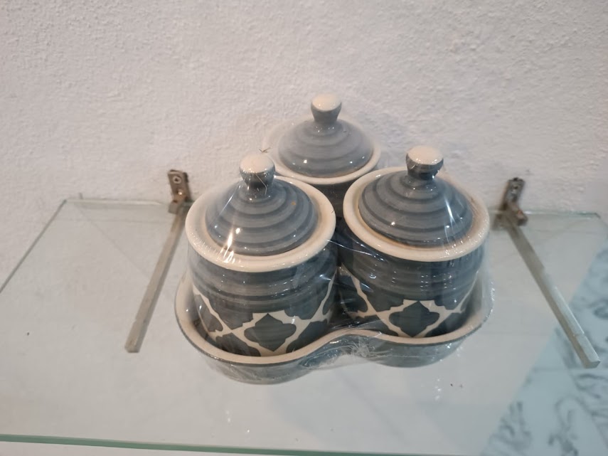 Handmade Ceramic Jar Set of 3 (Product No- 111)