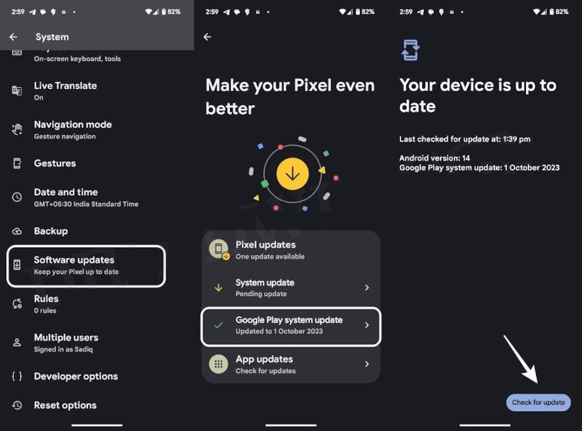 Install Google Play System Updates