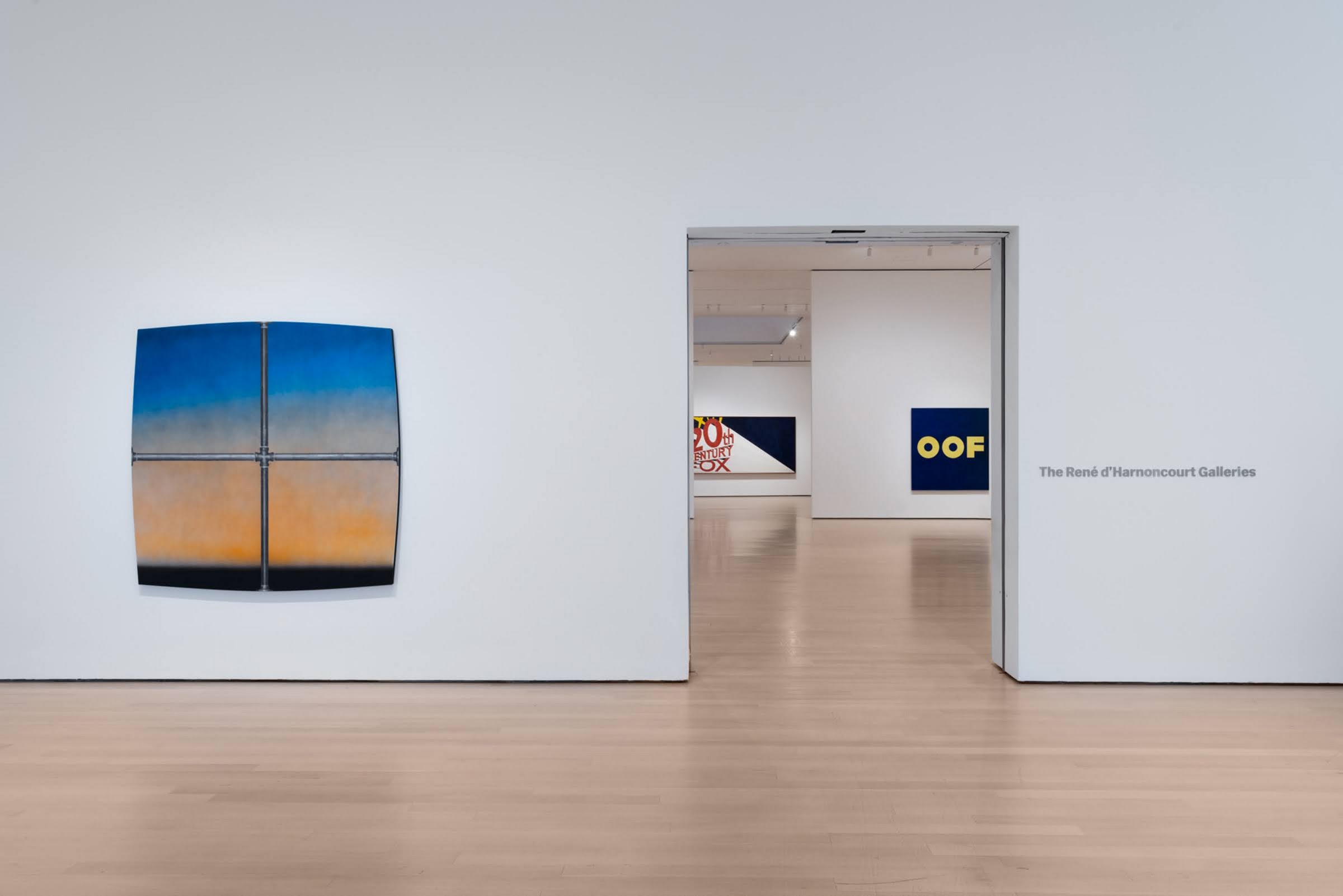 Installation view of ED RUSCHA / NOW THEN, on view at The Museum of Modern Art from September 10, 2023 through January 13, 2024. Photo: Jonathan Dorado