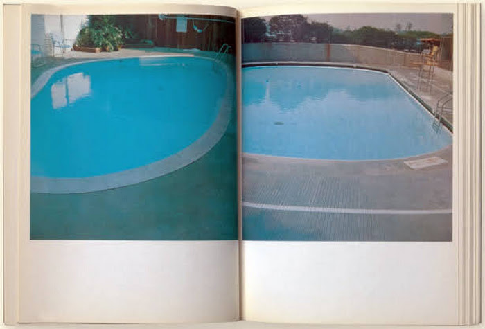 Ed Ruscha, Nine Swimming Pools and a Broken Glass, 1968/1976, double page spread