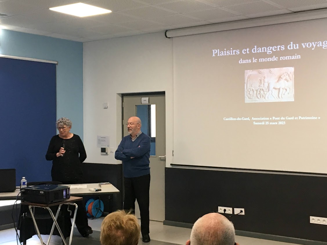 Conférence PdGP - Plaisirs et dangers du voyage dans le monde romain - G.COULON - Castillon-du-Gard - 25 mars 2023