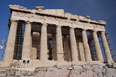 Der Parthenon der Stadtgttin Pallas Athena auf der Akropolis.