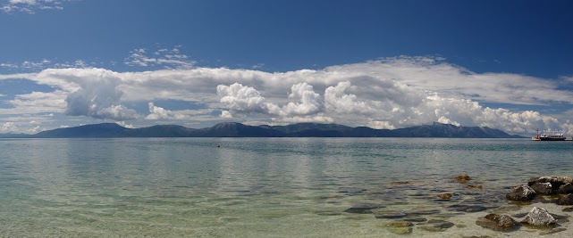 Blick von Gradac auf die Insel Hvar