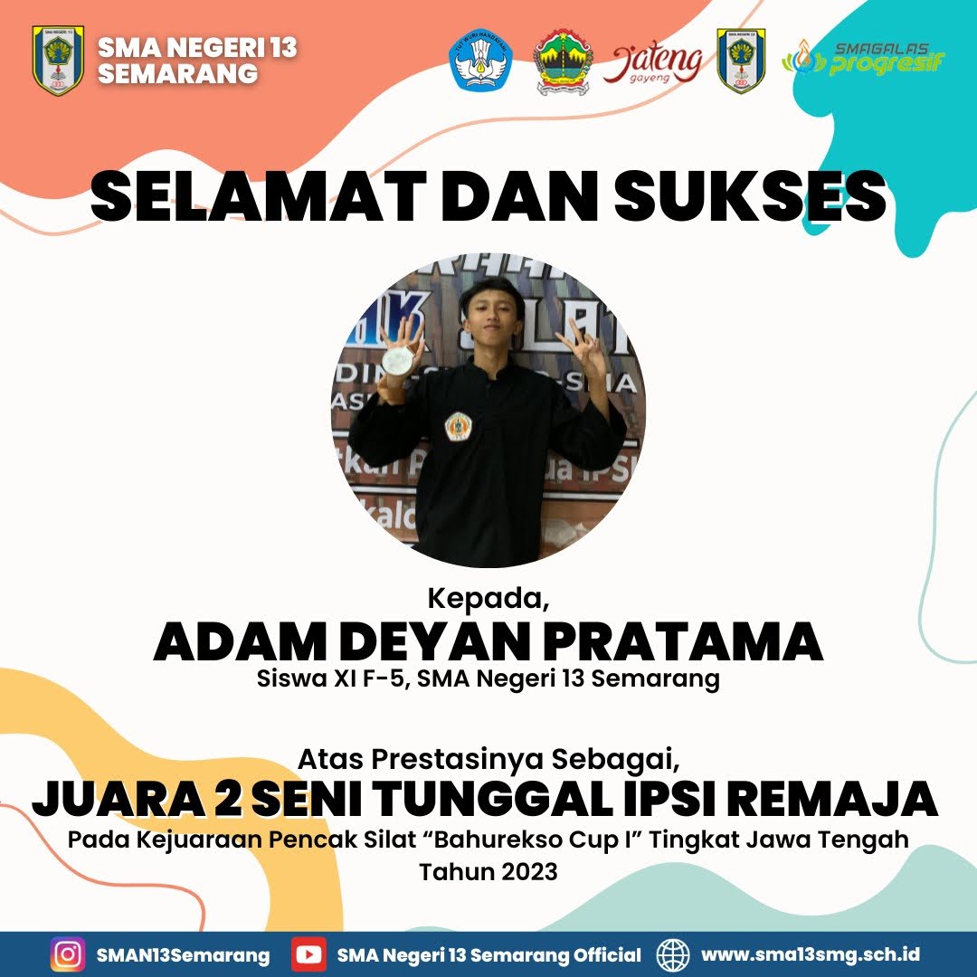 Adam Deyan Pratama, Juara 2 Seni Tunggal IPSI Remaja