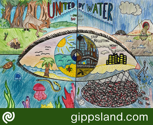 Grade 5-6 - State 2nd Place and Regional Winner, Grace - united by water