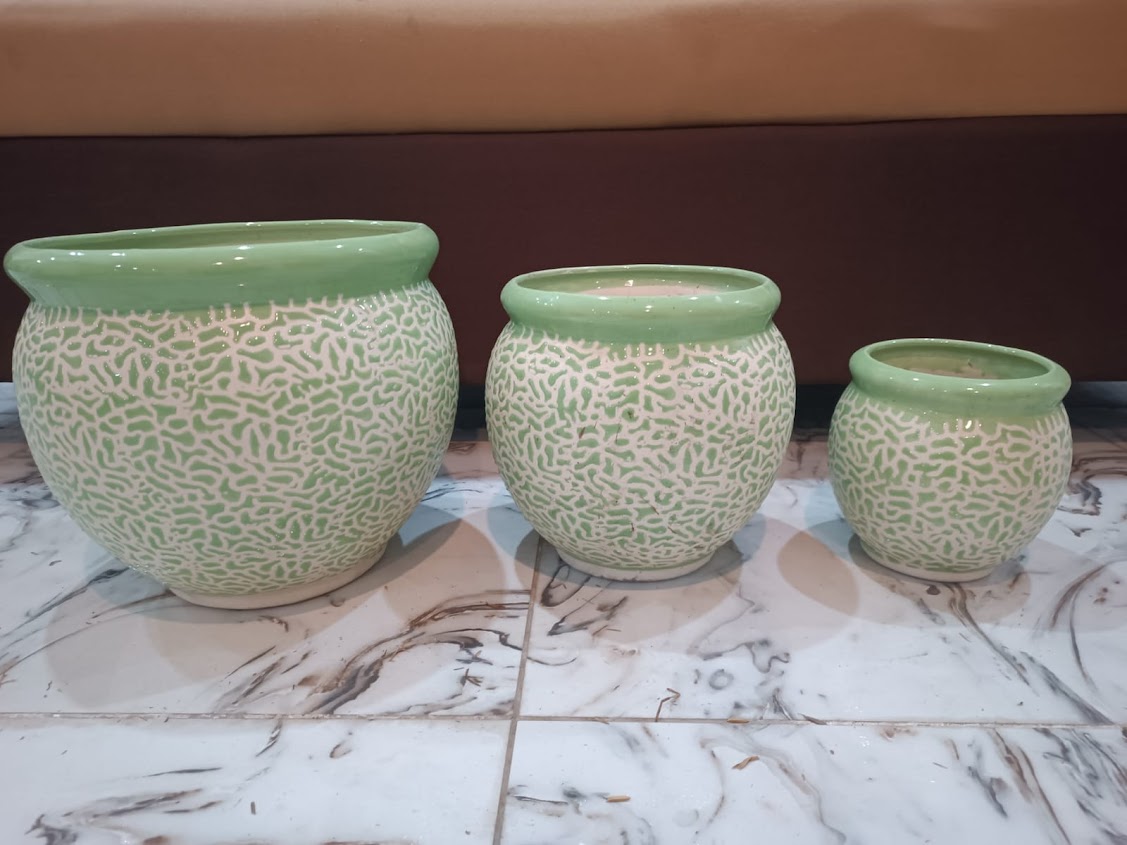 Handmade Ceramic Planter Small,Medium & Large Set of 3 (Product No-42,43,44)