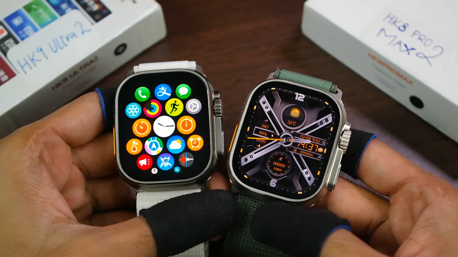 Comparing the HK9 Ultra 2 and HK8 Pro Max 2: Which Apple Watch Ultra 2 Replica Reigns Supreme in Display, UI, and Features?