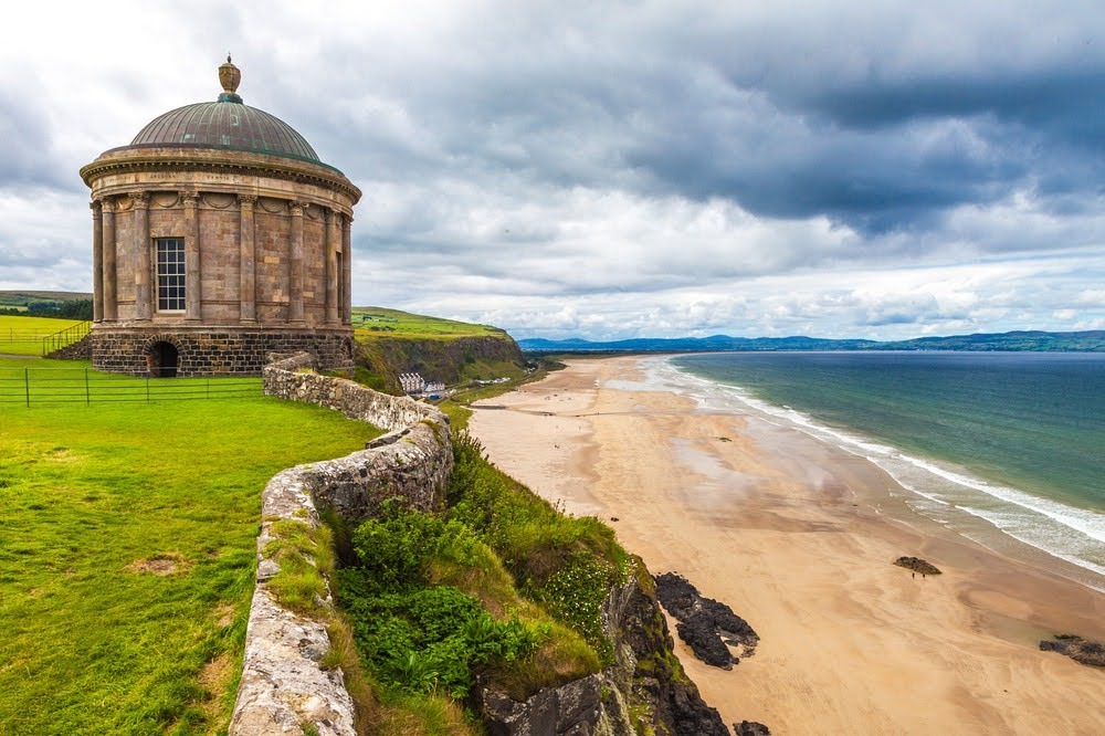 O fascinante templo de Mussenden erguido beira de um penhasco