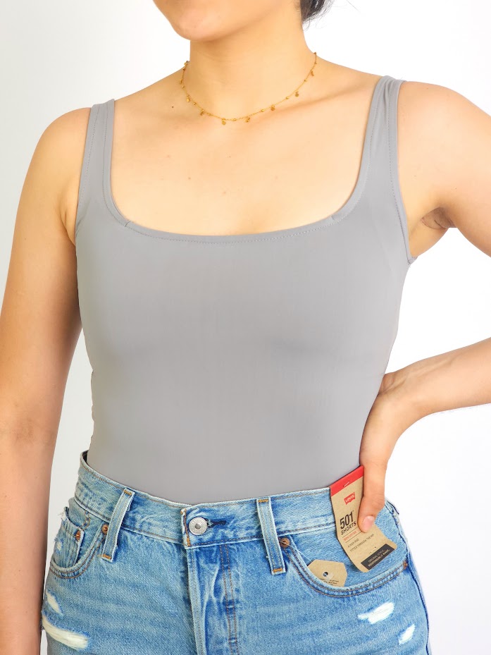Body para dama color gris 
