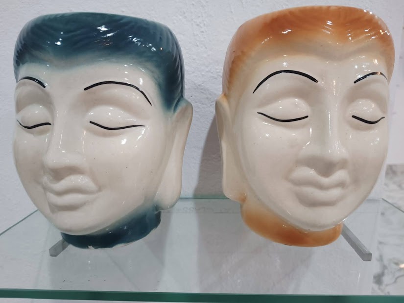 Handmade Ceramic Planter of Buddha for Home Decor Set of 2 (Product No. 70)