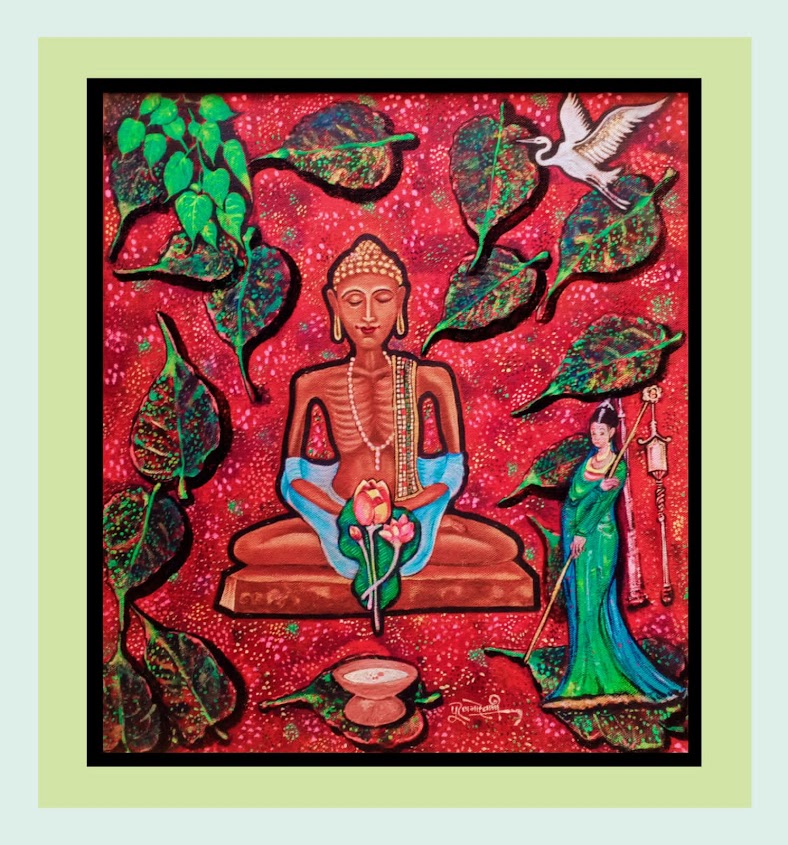 Handpainted Oil Colour Painting on Canvas (Wooden Framed)