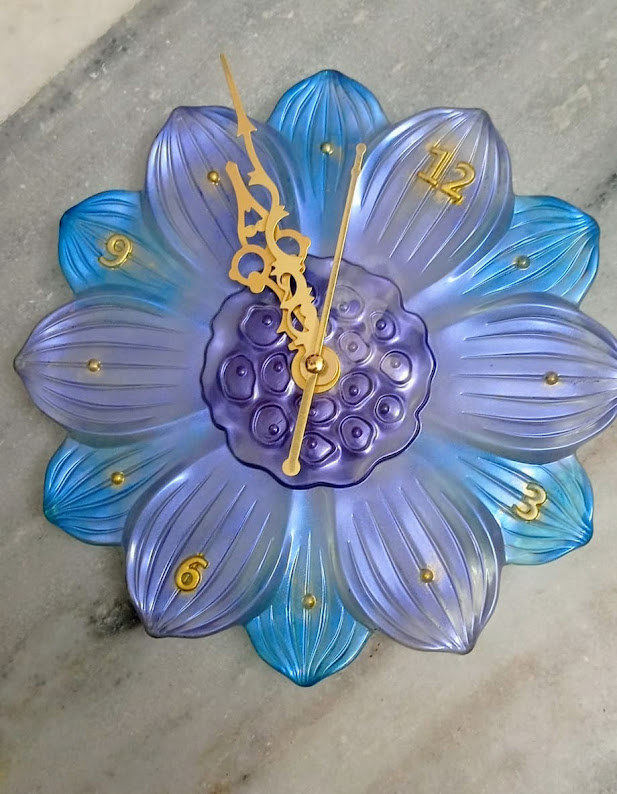 Handmade Resin Clock for Wall Decor