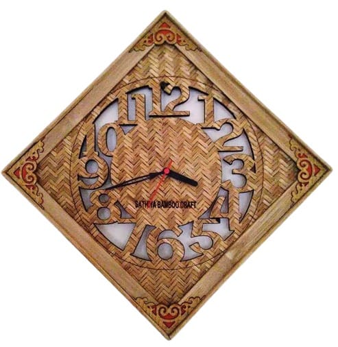 Beautiful Handmade Bamboo Wall Clock