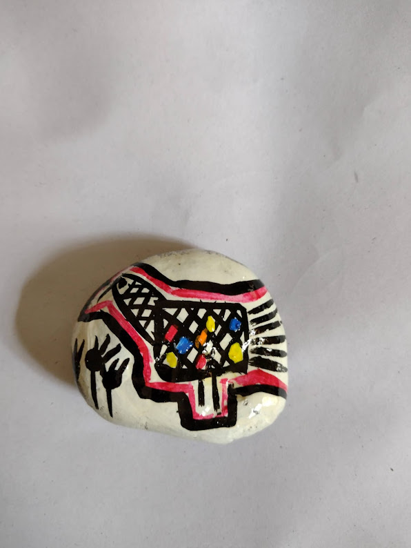 Hanpainted Stone Paper Weight