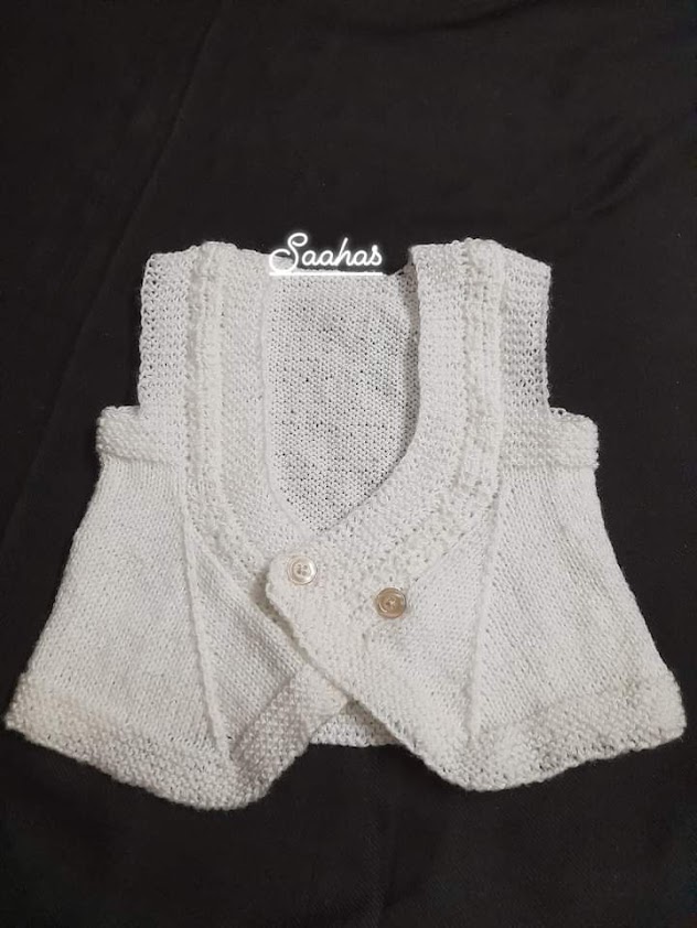 Handmade Woolen Jacket or Vestcoat Suitable for 12 - 18 Months Kids