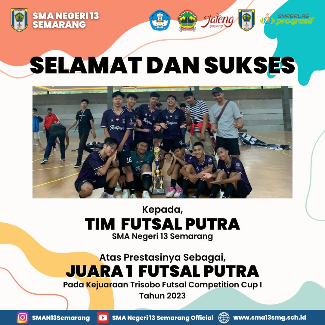 Tim Futsal SMAGALAS Juara 1 Kejuaraan Trisobo Futsal Competition Cup 2023