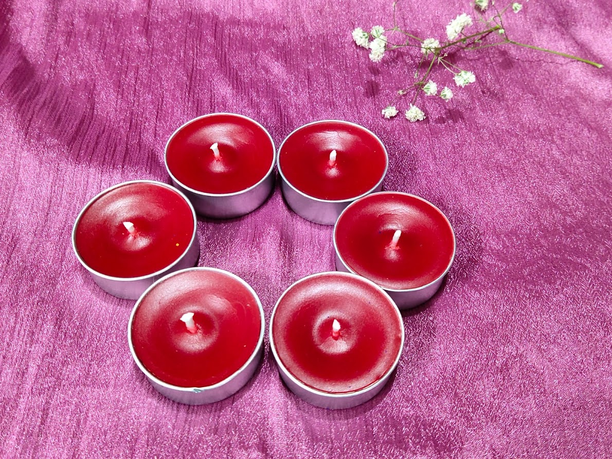 Handmade Scented Tealight Candles Set of 6