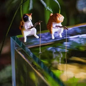 Decoración de gato amarillo