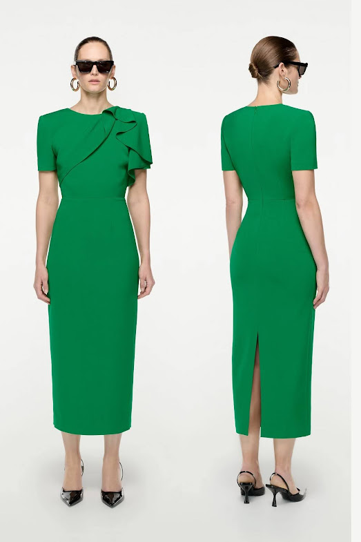 The Princess of Wales is wearing a green Roland Mouret Cady Midi Dress
