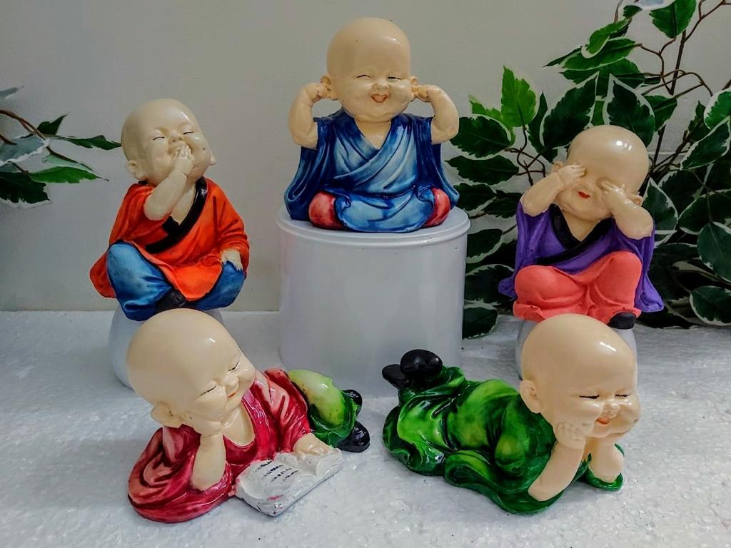 Little Monk Buddha Idols Set of 5