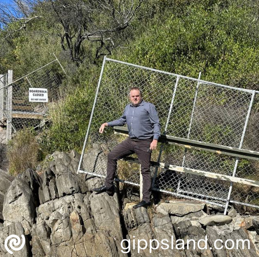 Mr. Bull is delighted that work on the boardwalk is resuming, ensuring it's open for the upcoming summer holidays, a popular attraction for locals and tourists