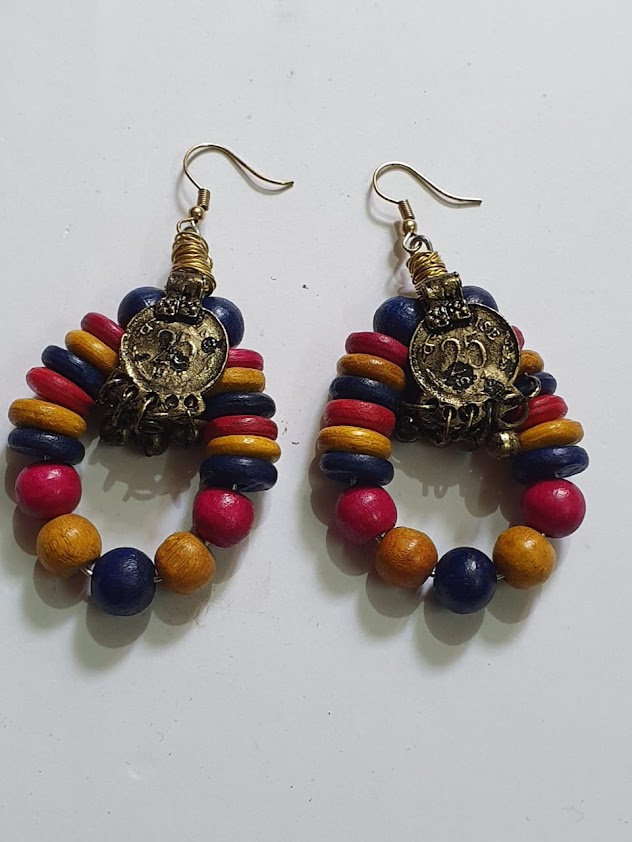 Handmade Beautiful Wooden Beads Earrings