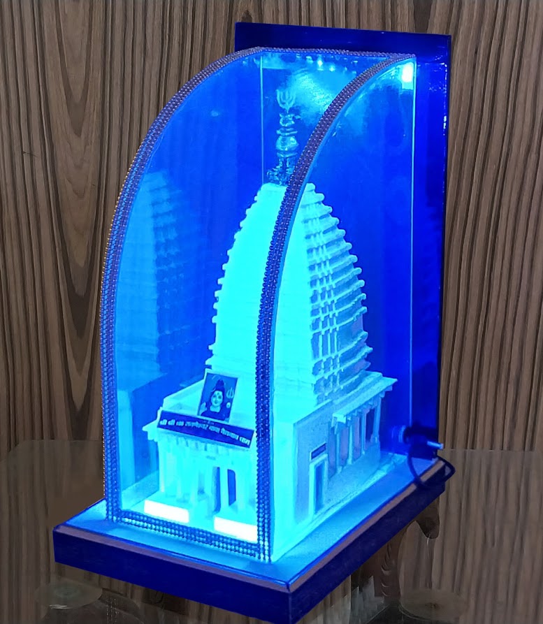 Sri Sri Ravneshwar Baba Baidyanath Mandir Wooden Model (BABA/DB/333715)