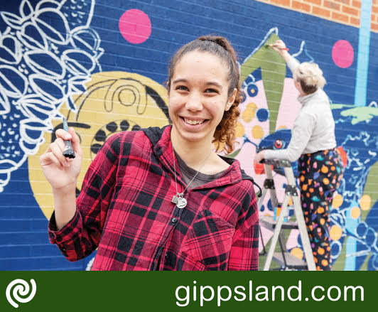 Mural painting at Maffra Secondary College