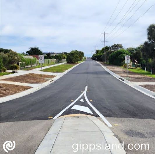 The major project on Shetland Heights Road in San Remo involved detailed design, service relocations, new pavements, a concrete footpath, and speed measures