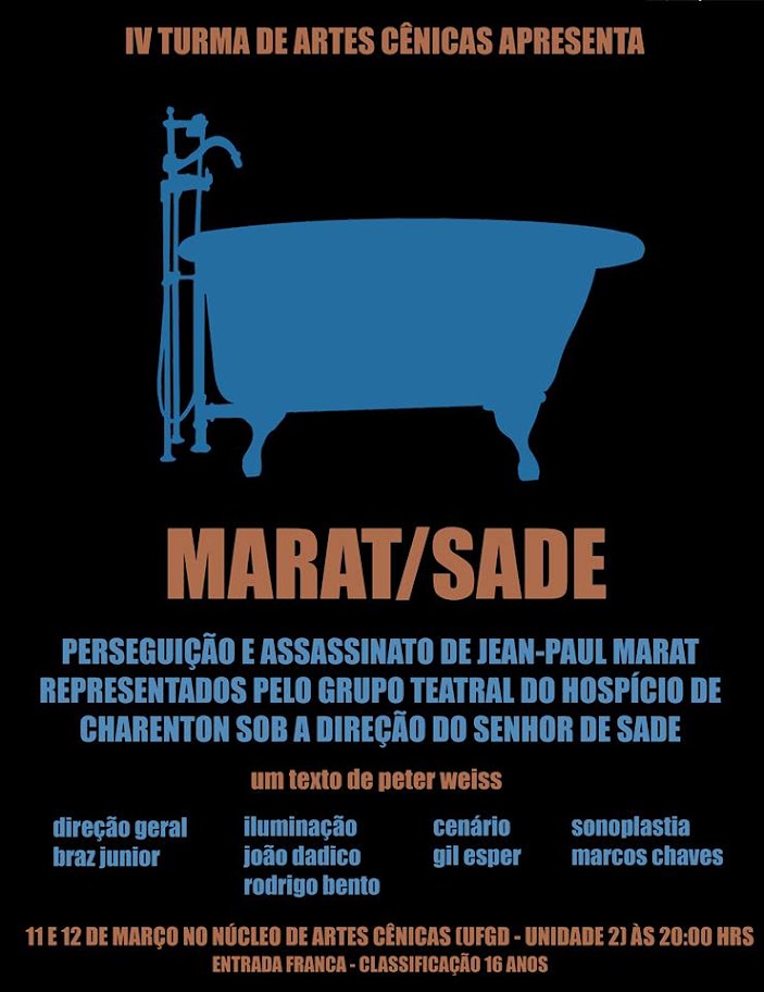 Cartaz do Espetáculo MARAT SADE