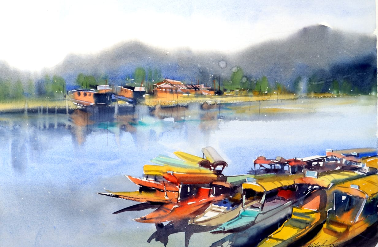 Beautiful Water Colour Painting Without Frame Suitable for Home Decor