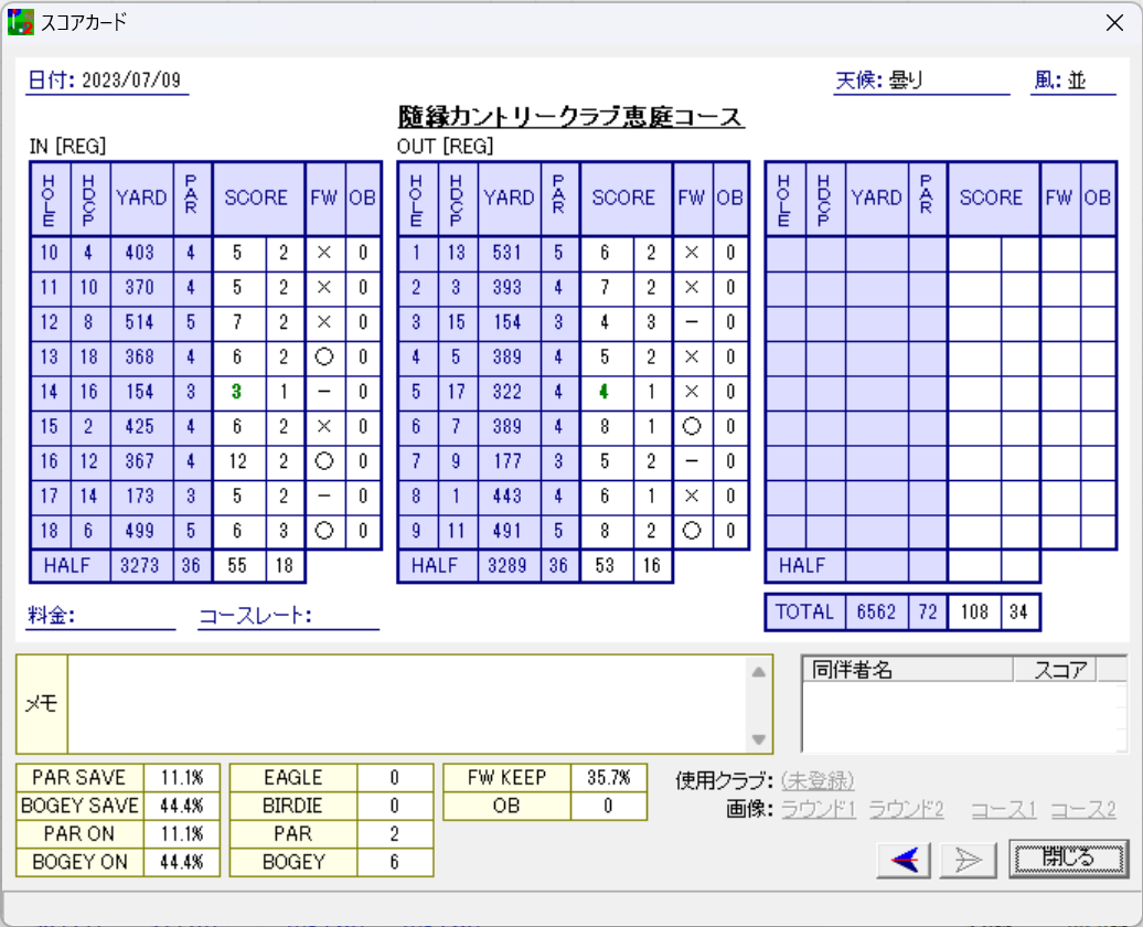 Round.17(2023) 北海道 – 隨縁カントリークラブ 恵庭コース