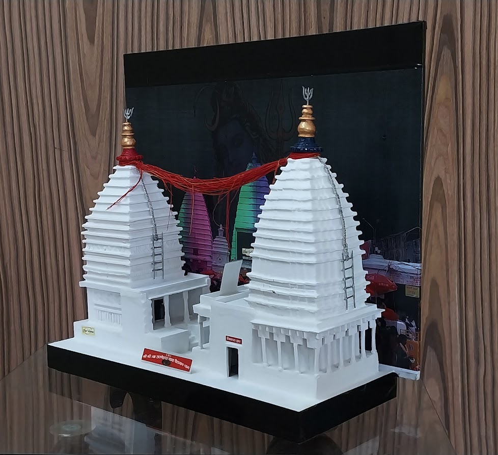 Sri Sri Ravneshwar Baba Baidyanath Mandir Wooden Model (BABA/SBAL/351823)