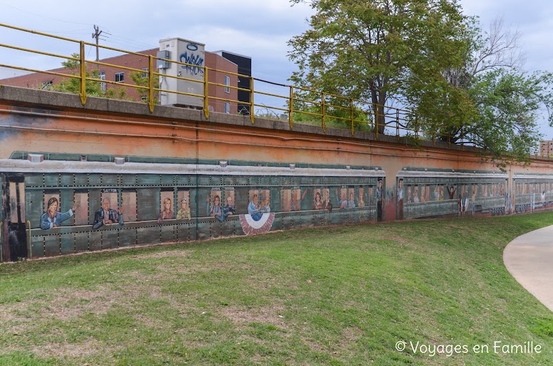 OKC - Bricktown - Train Mural