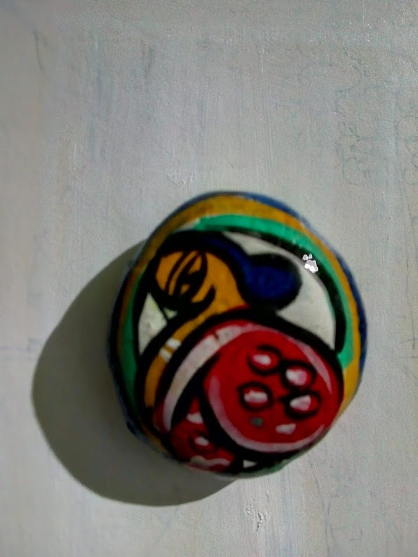 Hanpainted Stone Paper Weight