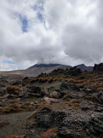 Tongariro Northern Circuit great walk track Mt Doom in Clouds