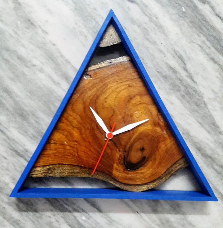 Handcarved Wooden Clock made by Artisans