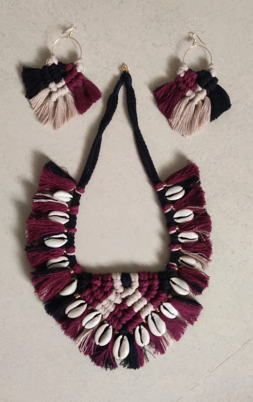 Handmade Macrame Necklace with Kori