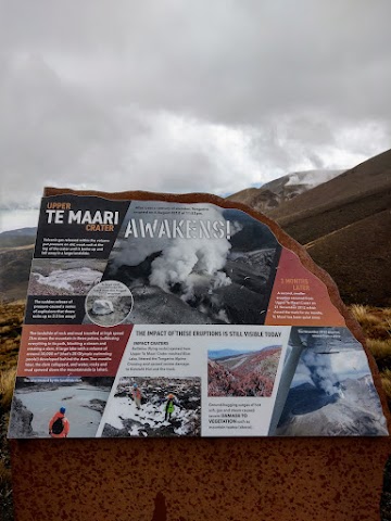 Upper Te Maari crater volcano