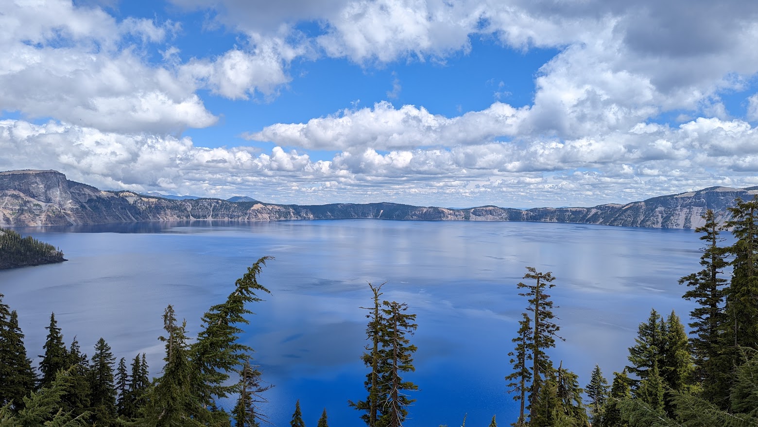 Crater Lake National Park, view from a spot on Rim Village Promenade