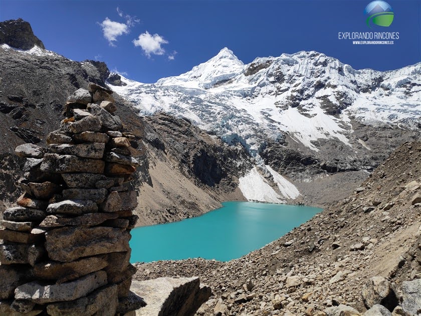 Milluacocha y Nevado Tocllaraju 6.034 msnm. QUEBRADA ISHINCA