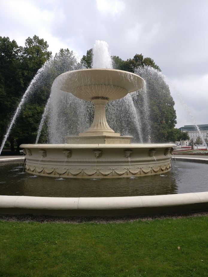 Close-up of the fountain in the Saxon Garden