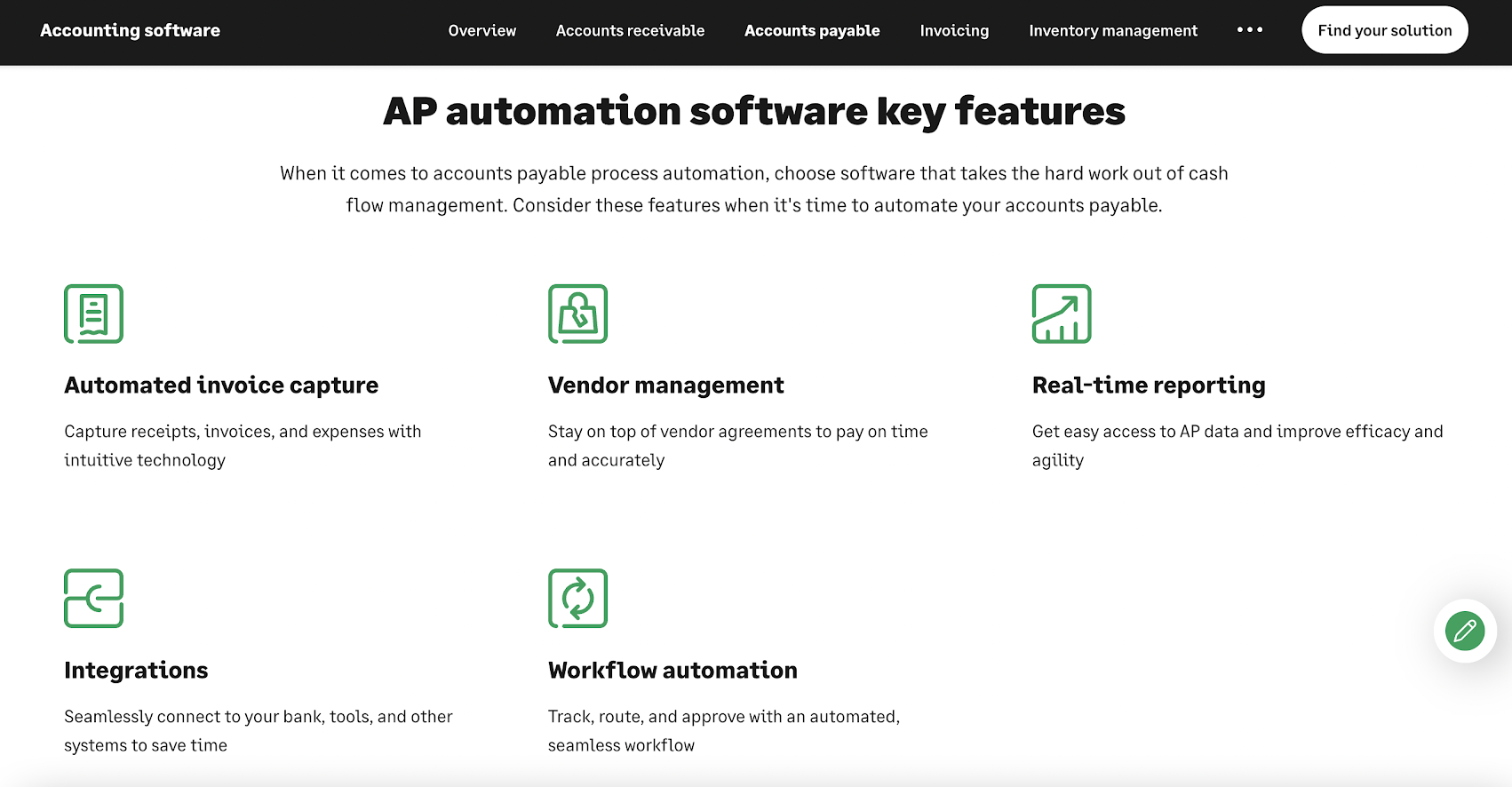 AP Automation Key Features<