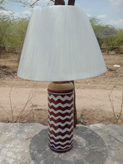 Ceramic Lamp Stand with Shed