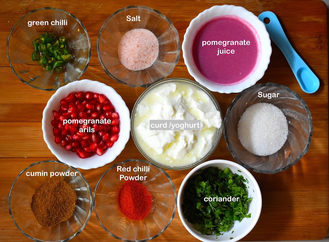 Pomegranate (Anar) raita