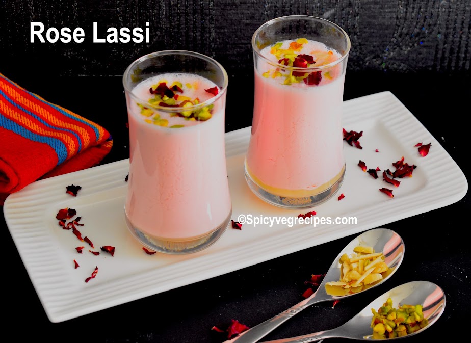 Rose lassi recipe  Queen of all lassi - Raks Kitchen