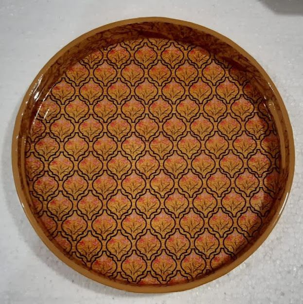 Wooden Round Serving Tray