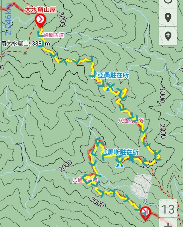 2023_八通關越道路 之 大水窟山屋~塔達芬營地